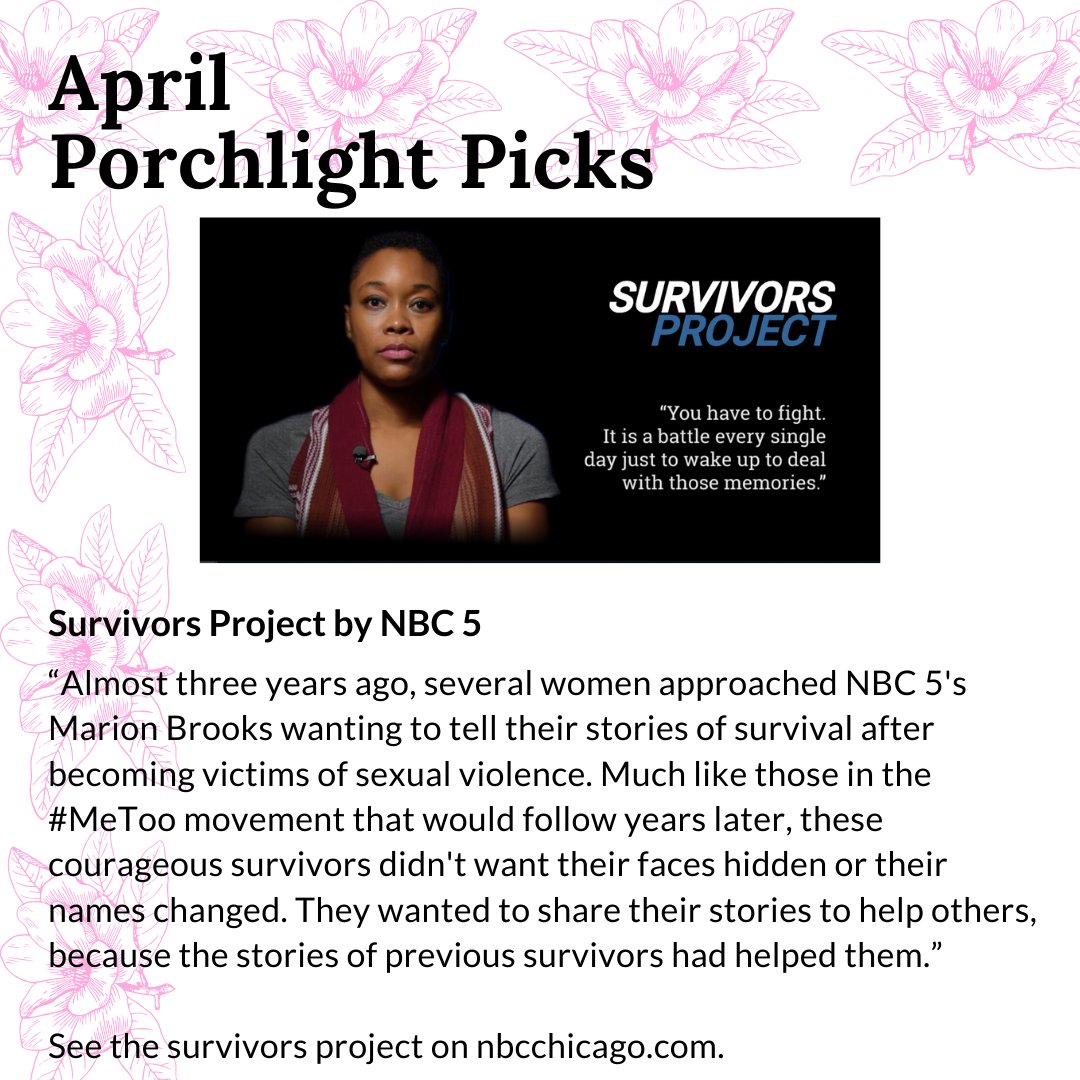 PorchlightCLSW's tweet photo. A year of #PorchlightPicks! What have been your favorites of 2019? What would you like to see in 2020? #traumastewardship @wearehernetwork @AwakeningsArt #survivors project https://t.co/d0THV9V0Gg