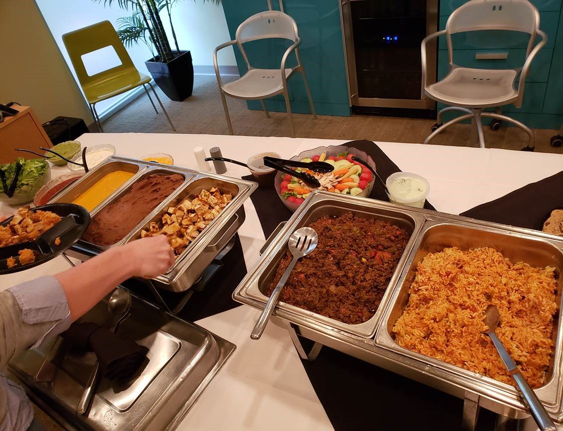SpurrierGroup's tweet photo. Let’s taco ‘bout how awesome lunch was today! Thank you to #brkthrudigital for providing a wonderful holiday lunch for us from #applespicejunction. https://t.co/KX7w7MopB3