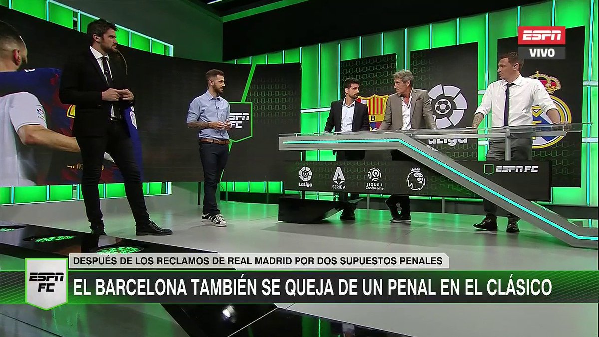 ESPNFutbolClub's tweet photo. Continúan las polémicas tras el clásico entre Barcelona y Real Madrid. #DebateFC https://t.co/CdnZs8pU8t
