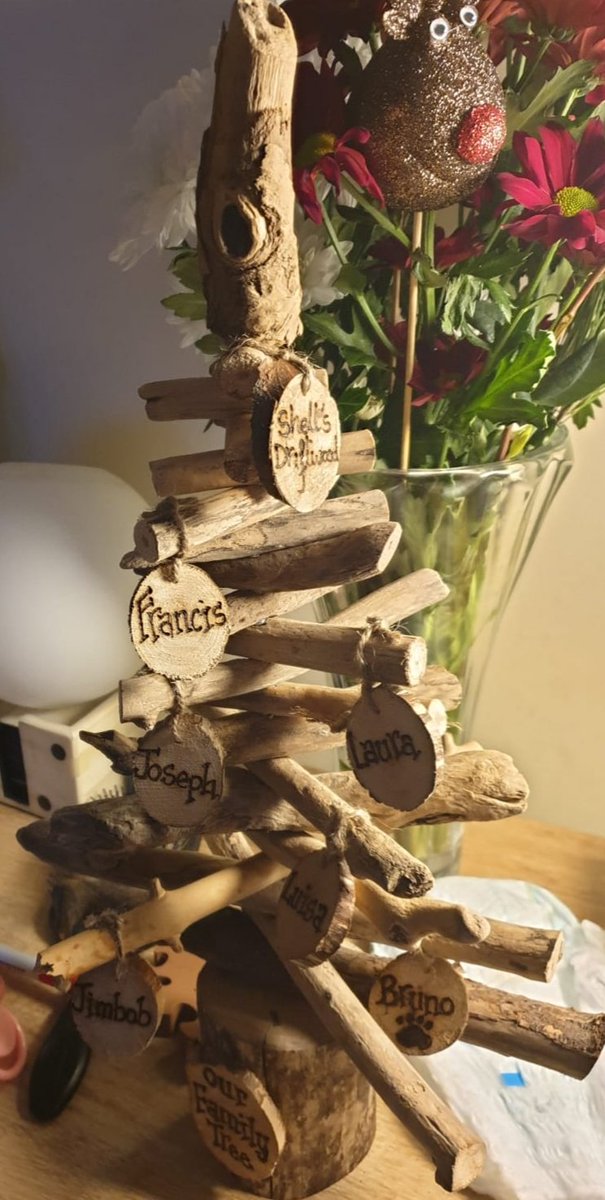 BallymakennyF's tweet photo. Lovely driftwood family tree arrived safely with my sis in #Glasgow. Thanks so much @ShellsDrift for great service and beautiful work as always. https://t.co/G4Ek6ZzoJB