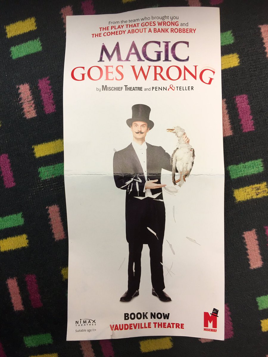 stevechalles's tweet image. Really enjoyable #MagicGoesWrong at the Vaudeville Theatre tonight - latest production from the Mischief Theatre team; highly recommended for a fun evening. All the usual cast - particularly enjoyed the Liechtenstein double act of @bryony_corrigan &amp;amp; #NancyZamit. @magicgoeswrong