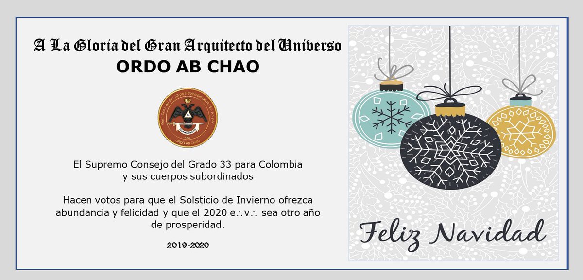supremocons1833's tweet photo. Gratificante Solsticio de Invierno. Prosperidad para el 2020 e∴ v∴ https://t.co/Y3vw1YaZy3