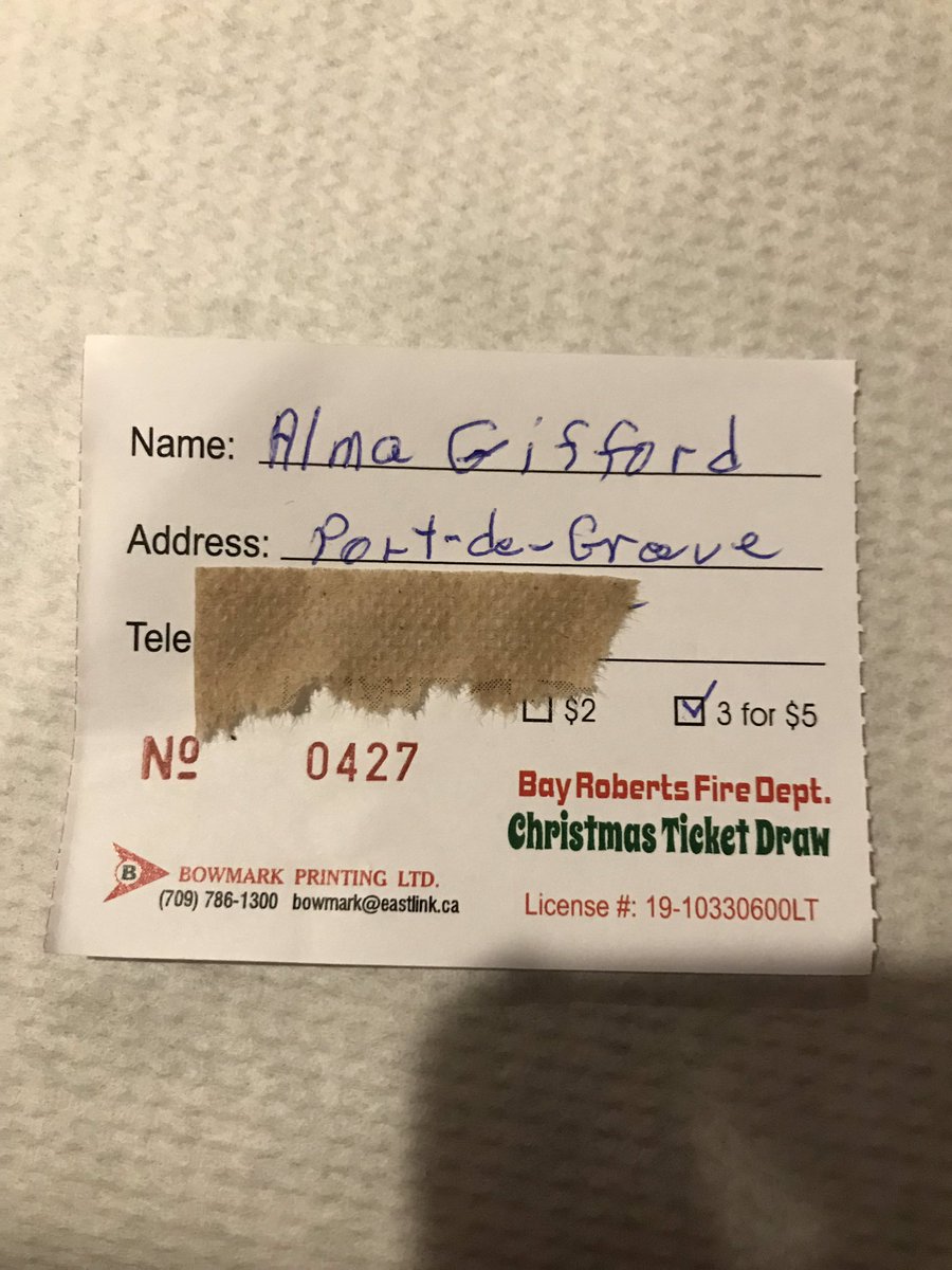 Congratulations to Alma Gifford of PDG on winning our annual Christmas Ticket Draw.