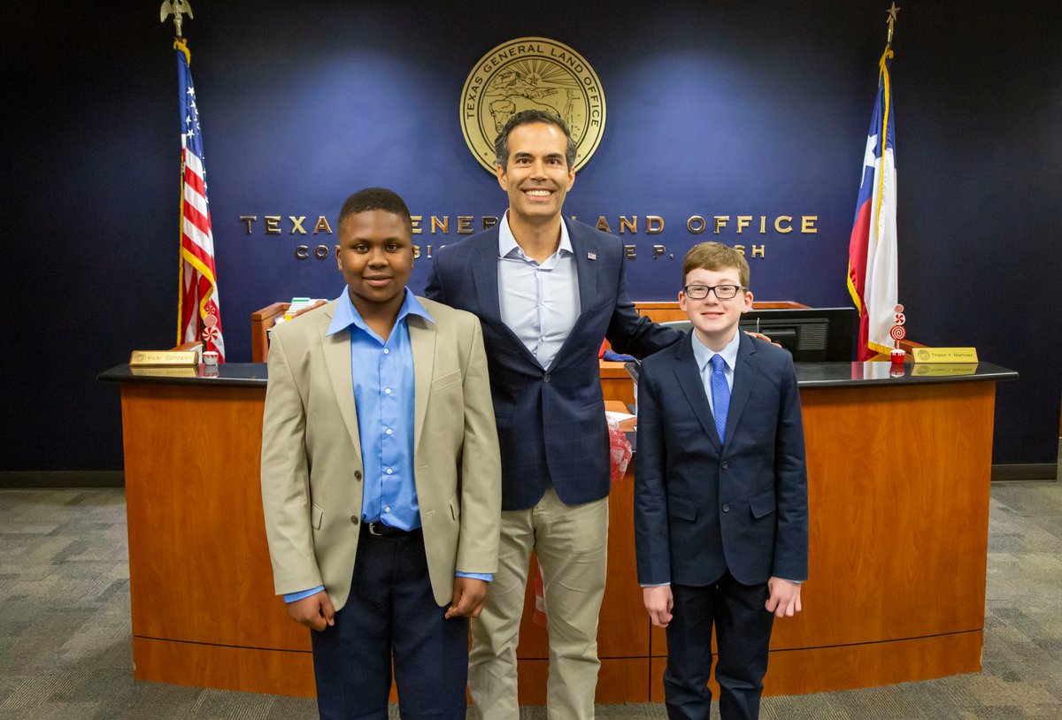 TXGLO's tweet photo. DRUMROLL PLEASE. 🥁 Announcing the winners of our 2019 @SaveTXHistory Essay Contest: George Vernau III from Houston, and Aiden Williams from Houston. https://t.co/y7MDlCS2Za