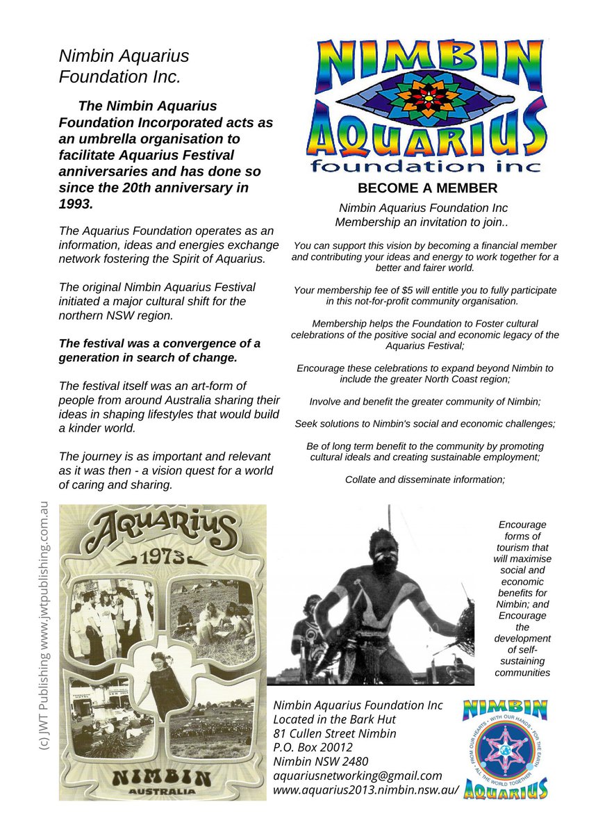 NimbinAquarius's tweet image. in 1973 - "The festival was a convergence of a generation in search of change..."
Memberships 2020 Now open and just $5 to keep the spirit alive......
#Nimbin #NimbinAquarius #NimbinMix #NorthernRivers #RichmondRiver #NSW #NEWSOUTHWALES #Australia