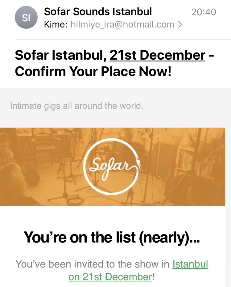 2019 seni güzel hatırlamak için güzel bi şans tanıdın 💕 <a href="/SofarIstanbul/">SofarSounds Istanbul</a>