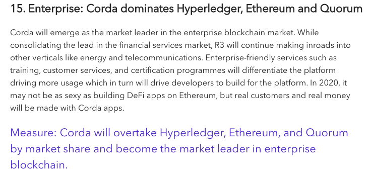 Mcdtv's tweet photo. Thanks to @OVioHQ and Lawrence Lundy for nice mention of @Cordablockchain we at @inside_r3 will be hard at work to help make it true in 2020! https://t.co/zHvZafcs6t