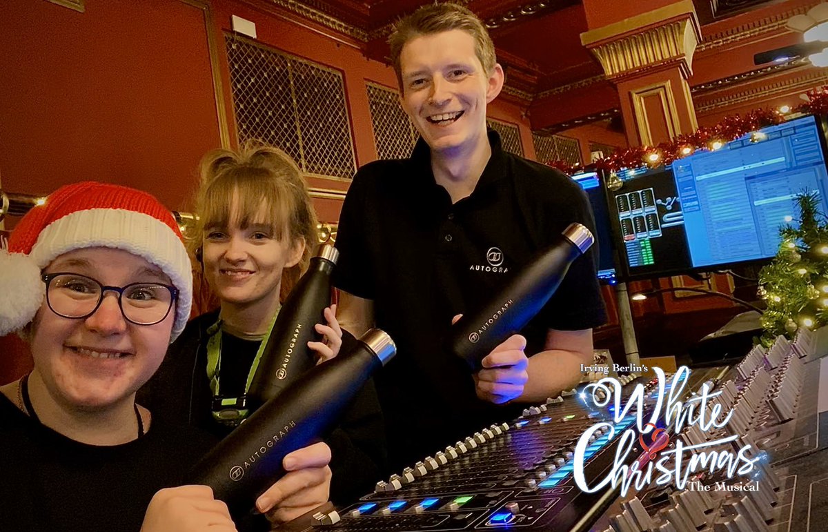 iCoops93's tweet photo. Thank you @AutographLondon for our special Christmas gifts! Have a wonderful Festive Season from team sound at @whitexmasshow! #Chillys #christmas #autograph #sound #digico #festive #joy #dominion #theatre https://t.co/EY3mPLDlS6
