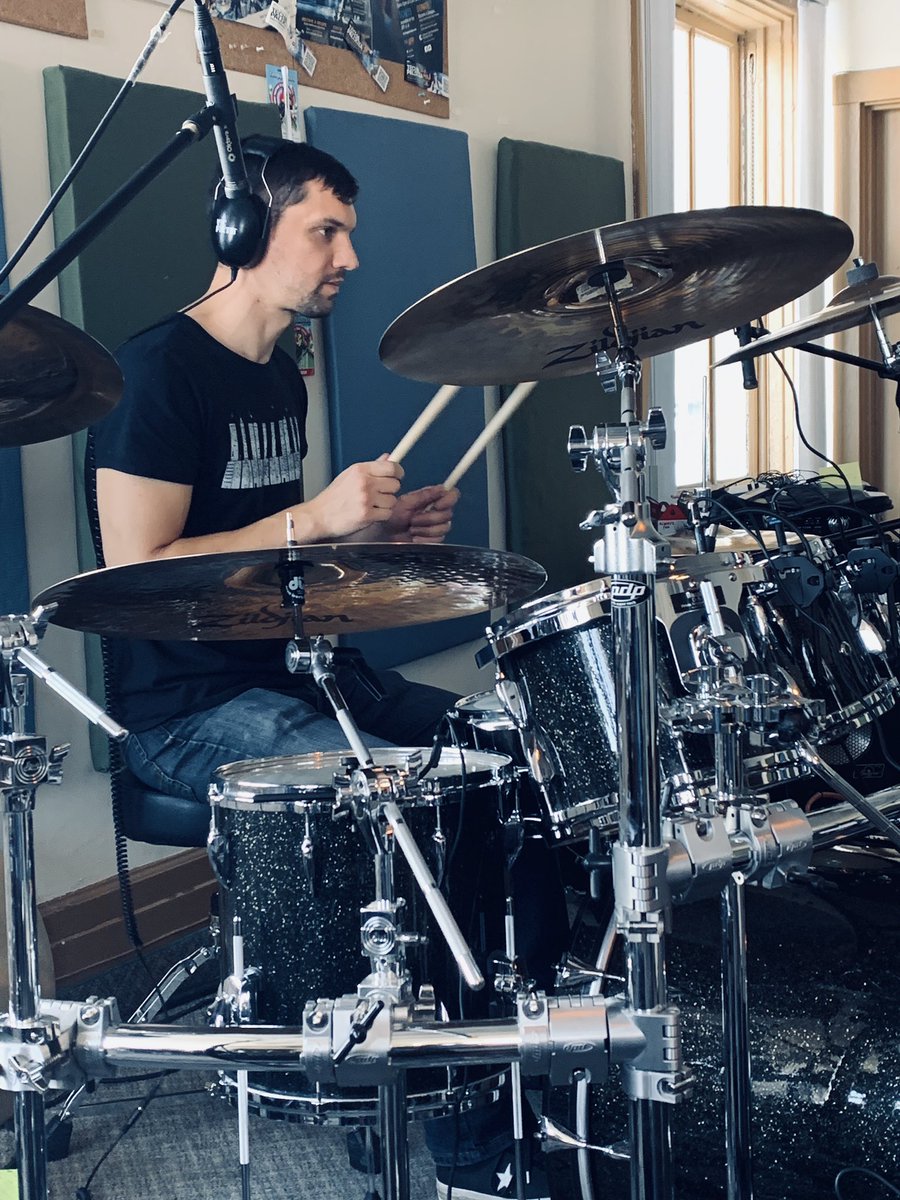 RooftopStatic's tweet photo. Hey folks, as many of you are, Rooftop Static are thinking of New Years resolutions....work out more, eat healthier, and create more music. Well, what comes After Hello? (our 2017 debut album). The answer is our second record, due for release in 2020. Drum tracks laid down. https://t.co/412YzgwMn9