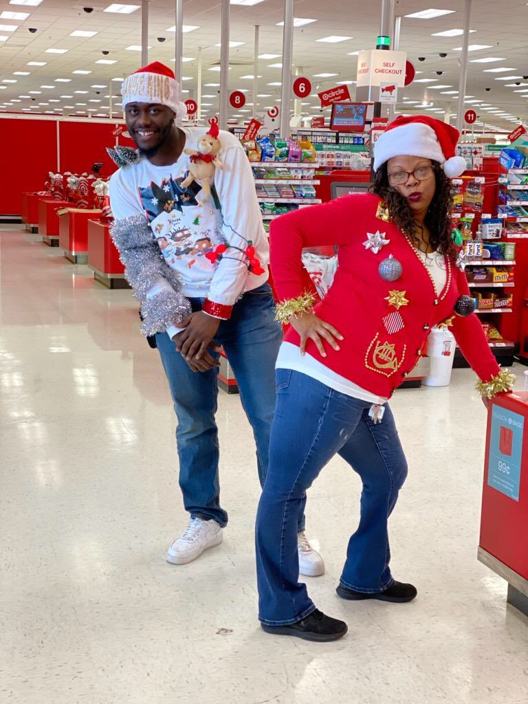 Ugly sweater day is in full effect here at 1919!❤️ <a href="/Smith2011Haley/">Haley.Smith2011</a> <a href="/omarvance/">Omar Vance</a>