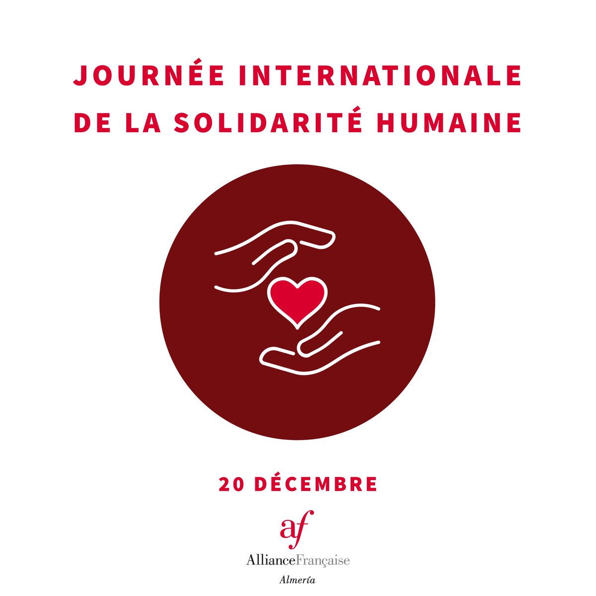 La solidaridad es uno de los valores fundamentales para que quienes sufren o tienen menos se beneficien de la ayuda de los más acomodados. Por este motivo, ¡hoy celebramos el Día Internacional de la Solidaridad Humana! 🤝✨
#alianzafrancesaalmeria