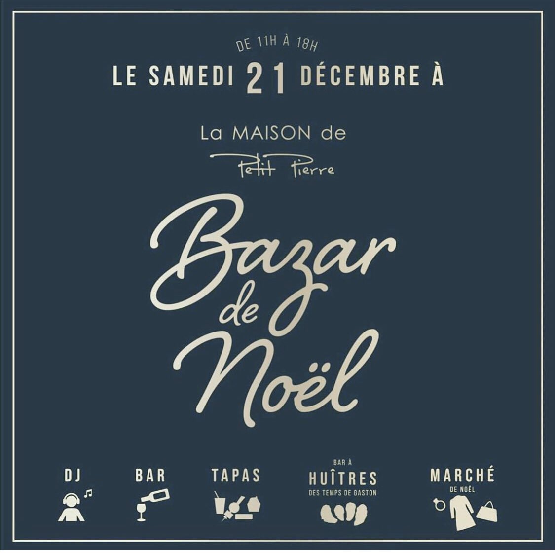 TORIA_BEER's tweet photo. Samedi 21 décembre , c’est le Bazar de Noël chez La Maison De petit Pierre !
Venez faire le plein de TORIA et profitez du marché de Noël artisanal. 
Vous trouverez produits locaux, tapas, bar et DJ, dans une ambiance magique inimitable.

#lamaisondepetitpierre  #brasserietoria https://t.co/fwBACjoSvP
