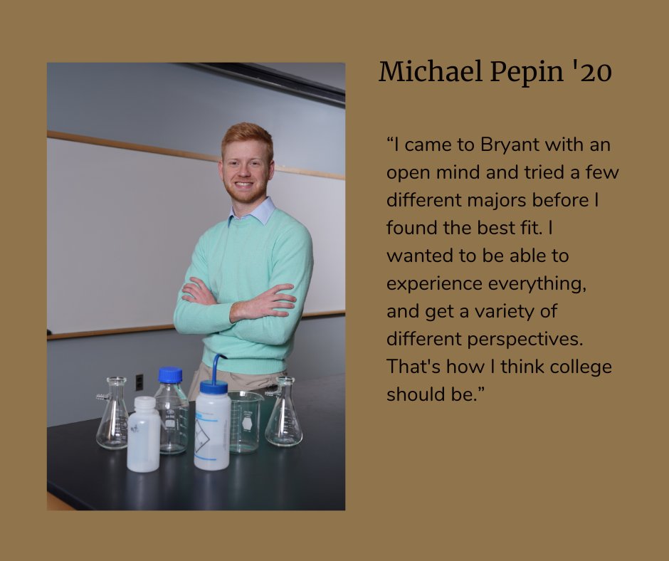 Michael Pepin '20 knew he wanted a career that would make an impact. 
He soon realized studying biology and becoming a doctor was how he could help the most people

More here: admission.bryant.edu/michael-pepin-…