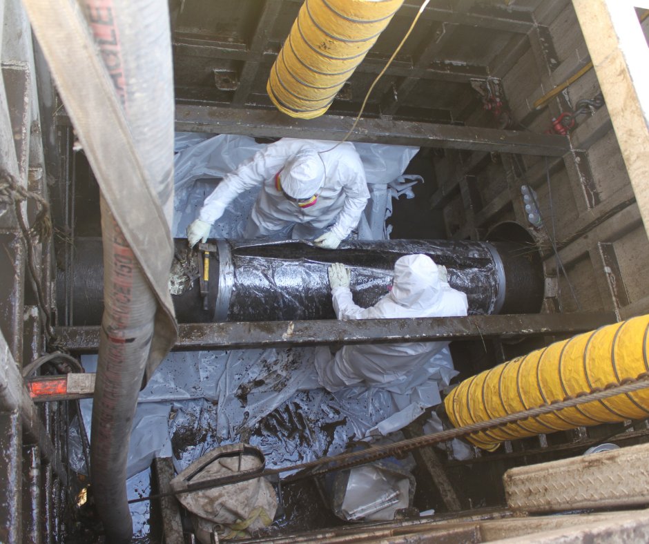 Dean_Digs's tweet photo. Along with specialized equipment for working on assets within a marine environment or HCA, we have the crews and expertise to handle your asbestos abatement. Our crews are qualified for removal and preparation for disposal within our designated work area. https://t.co/vOyxUG42kL