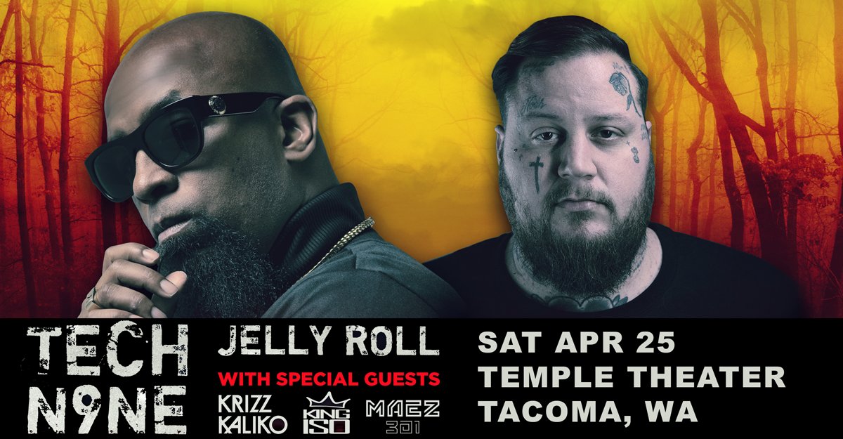 TempleConcerts's tweet photo. Just Announced and On Sale Now!  Tech N9ne + Jelly Roll and more!

🎫 https://t.co/bQL7xYMjUY https://t.co/Xjtkb4gzhh