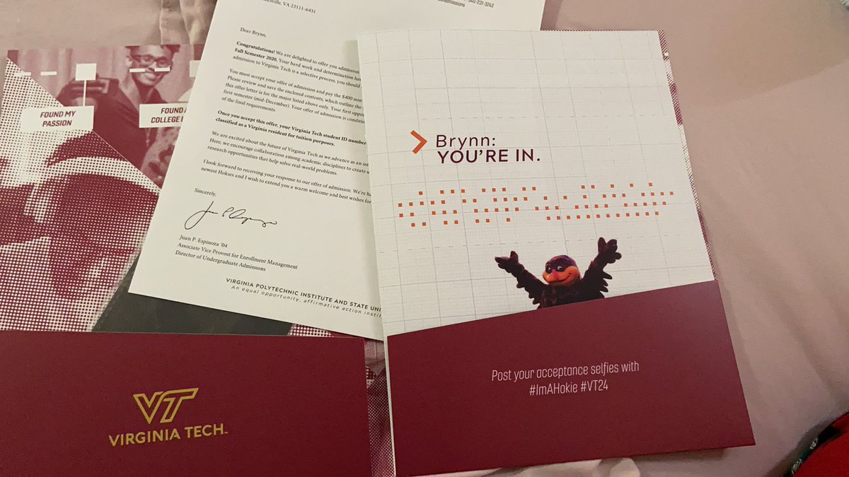I’m so excited to be a Hokie!! #ImAHokie #VT24