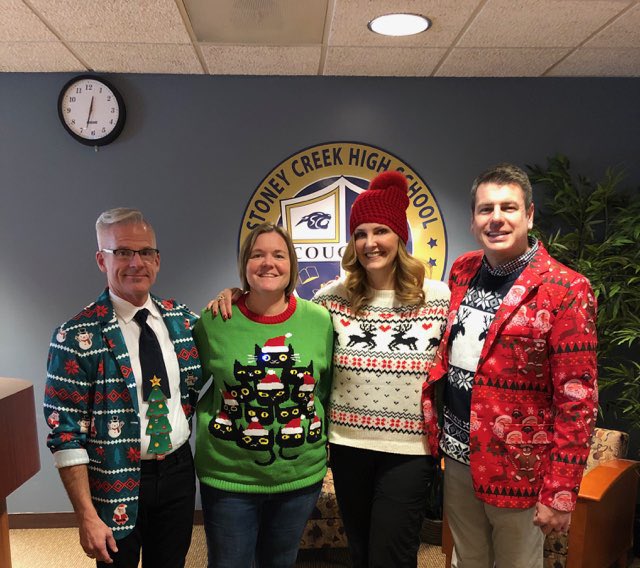 Happy Holidays from the Creek from our family to yours! <a href="/WeAreSCHS/">Stoney Creek High School</a> <a href="/rochcommschools/">Rochester Community Schools</a> <a href="/ofcdrdreh/">A. Drehmer</a> <a href="/BrianShelson/">Brian Shelson</a> <a href="/ChuckMay1/">Chuck May</a> @cougars_stoney @SCHS_Basketball @SCHS_Basketball <a href="/SCHS_Core/">SCHS Core</a> @