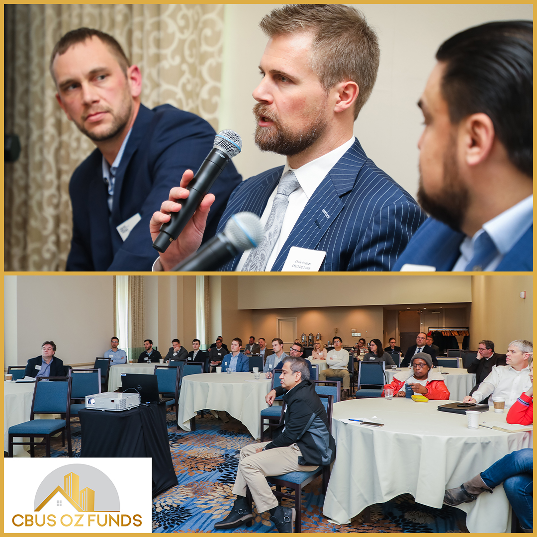 NewCityHomes's tweet photo. Great turnout for the #OpportunityZone panel discussion! It included #CBUSOZFUNDS partner @ChrisKnoppe, attorney &amp; OZ legal specialist @AndrewDoup - @KeglerBrown, CPA/OZ tax specialist Greg Harris - @PlanteMoran, &amp; Graham Allison - Opportunity Zone Development Group of Columbus. https://t.co/fAR4bvbJ91
