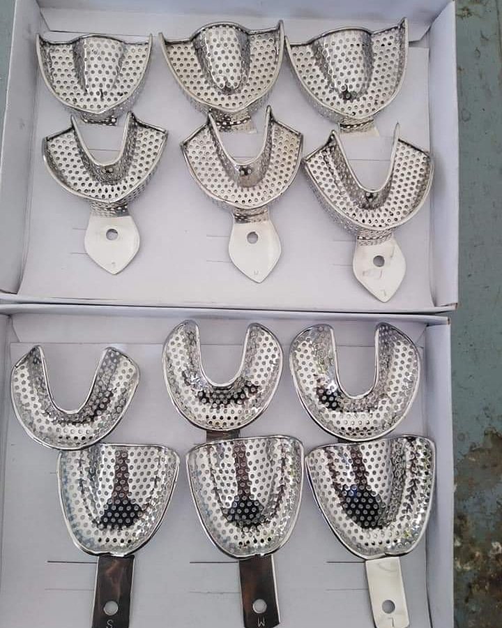 Dental Impression tray set of 6 available in stock. 
Our Wattsapp Number 
0092 308 6090528