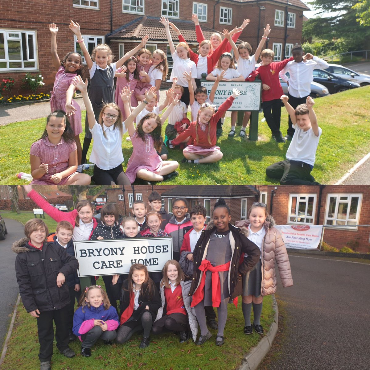 StagebyStageNM's tweet photo. On Tuesday some of our children went to sing at Bryony House again. The residents were made up and we were yet again flabbergasted by their talents. Top (July 2019) Bottom (Dec 2019) @NorthManorAcad #spamtofollow https://t.co/psGsNO8yPT
