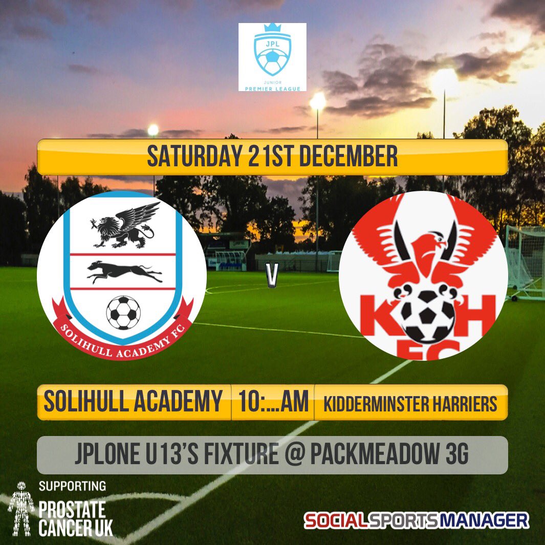 SolihullAcadFC's tweet photo. Only one single game remaining for Solihull Academy which brings a close to another successful year for the club ....
Tomorrow our highly regarded u13βs are hosting @khfcofficial in the @JnrPremLeague #JPLONE at the fantastic facilities at @PackMeadow
Good luck boys
πβ½οΈπ https://t.co/jfVLMFUyHo