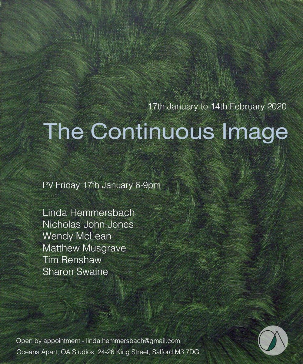 thecoralsea1012's tweet photo. 'The Continuous Image' opens on 17th Jan 2020 @oceansapartgallery, featuring six contemporary painters based in London, Manchester and Oslo.

@creativetourist @manchesterwire @JMPaintingPrize @paintbritain @traincurator @Corridor8 https://t.co/0wof8i2vq7