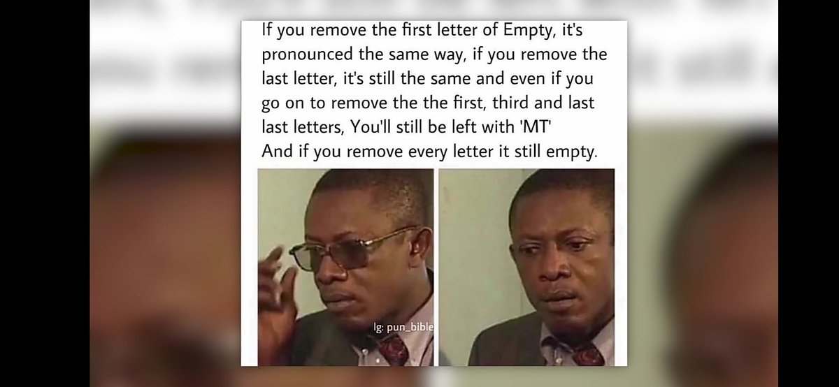 MacaroniMeme's tweet photo. Empty is empty even when empty is empty. https://t.co/LuoD77noyZ