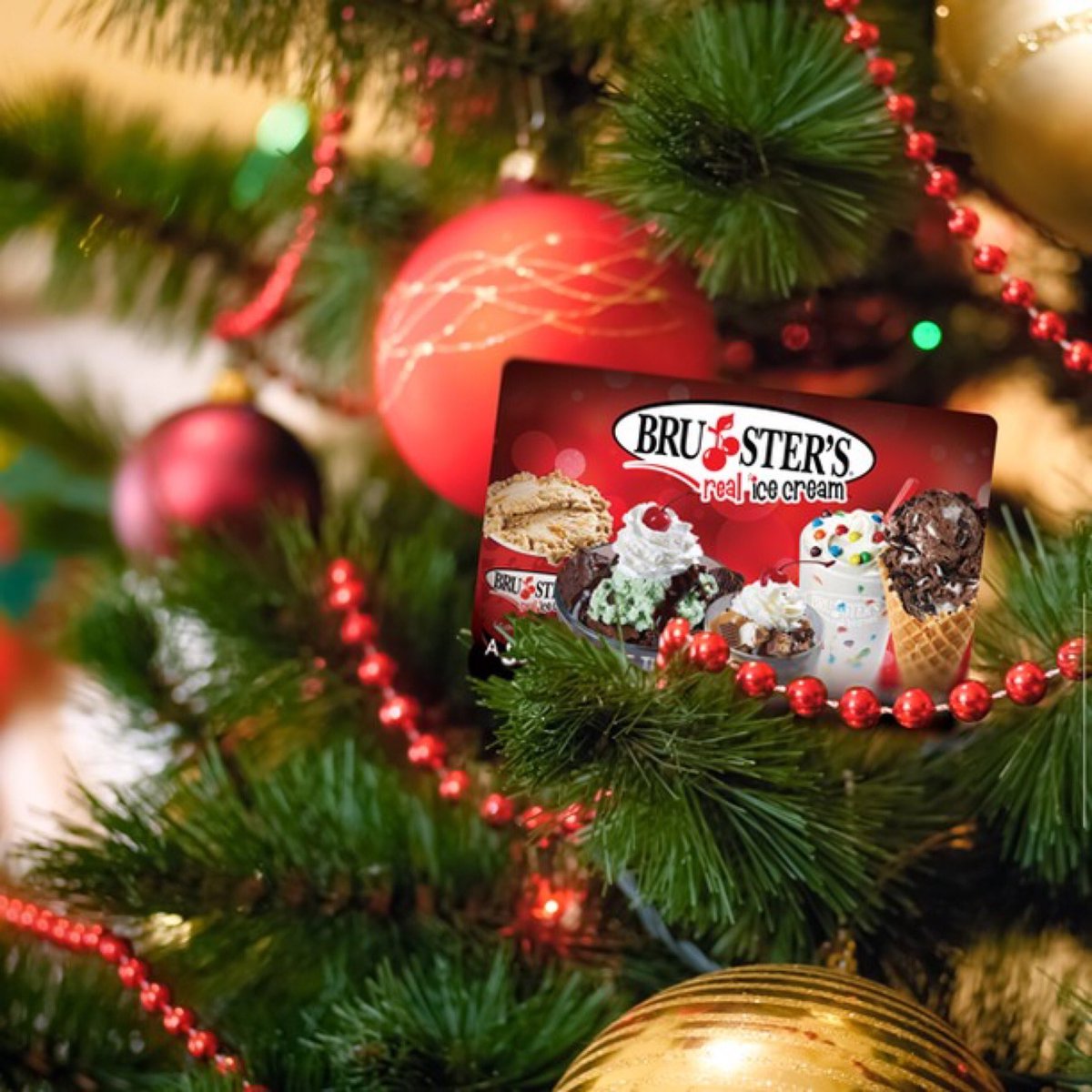 Make someone’s #Christmas a little sweeter with a Bruster’s gift card!   #StockingStuffer #auburn #opelika #MerryChrismas #HolidayCheer #auburnbb