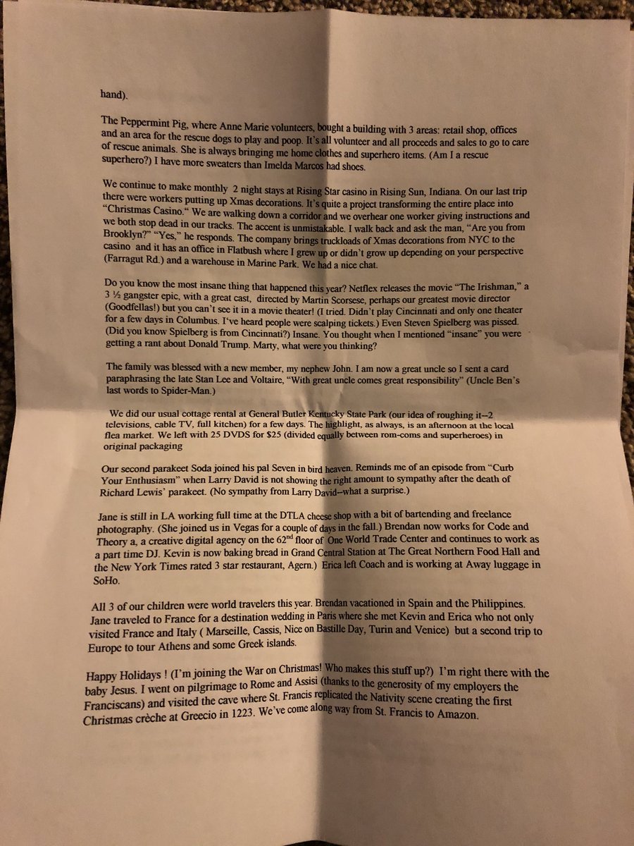 janeebruce's tweet photo. Happy Friday my dad’s Christmas letter has arrived https://t.co/H6yaxLw2wS