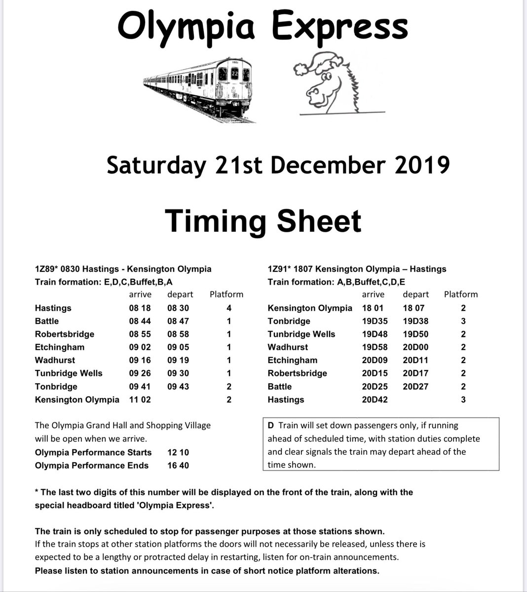 ExpressOlympia's tweet photo. OLYMPIA EXPRESS RUNNING AS SCHEDULED SAT 21st December #thankyoutrackmaintenance https://t.co/jEkQ9SjGn7