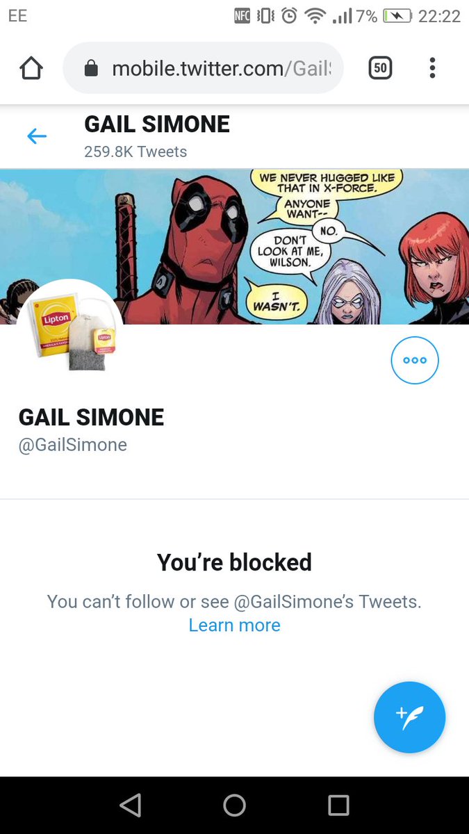 COMMI3MARK's tweet photo. I wonder who, outside myself, is the biggest fan of #NOTDaredevil?

I know its #NotGailSimone https://t.co/ywoJq7eolt