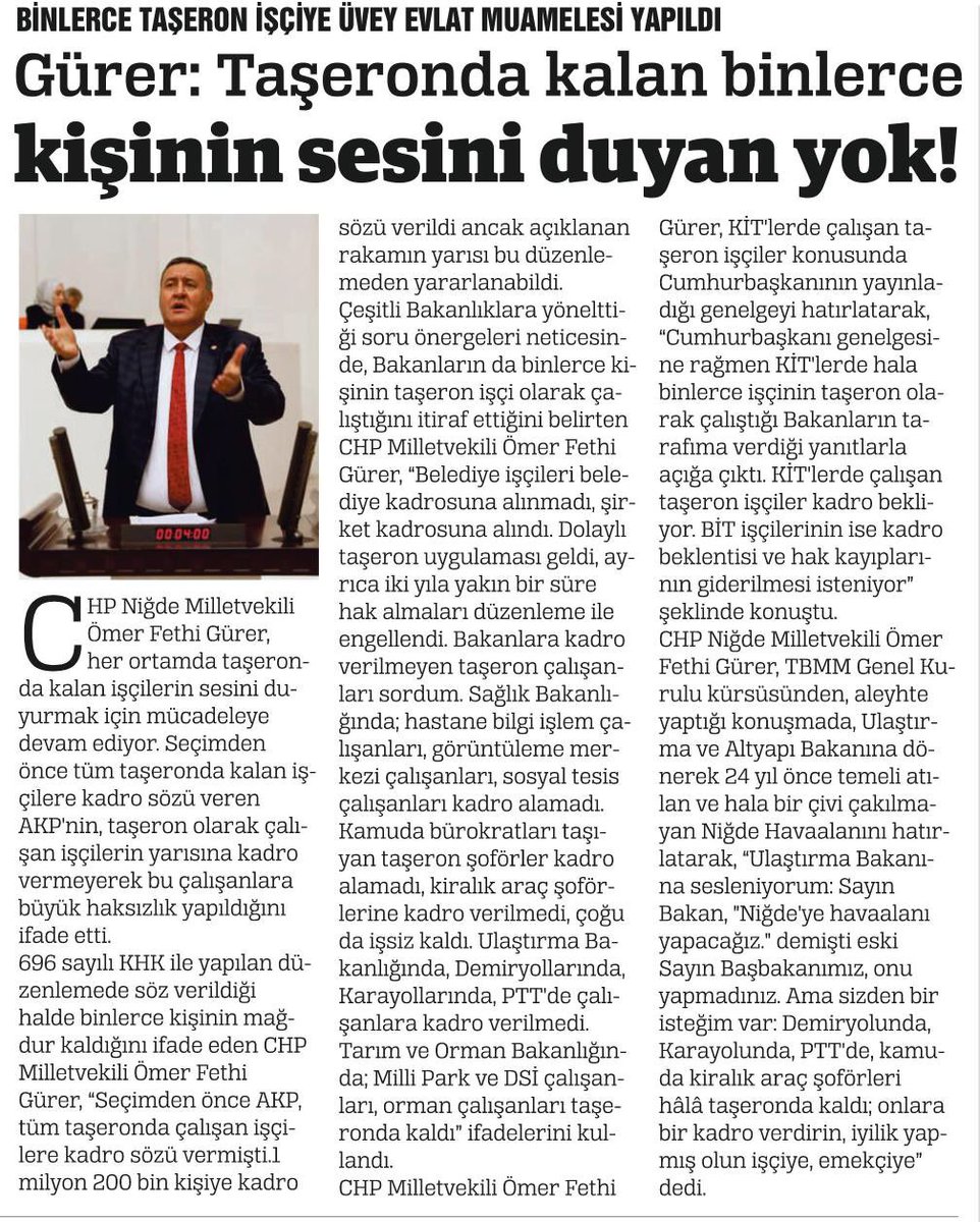 Taşeron’da kalan binlerce işçi mağdur.