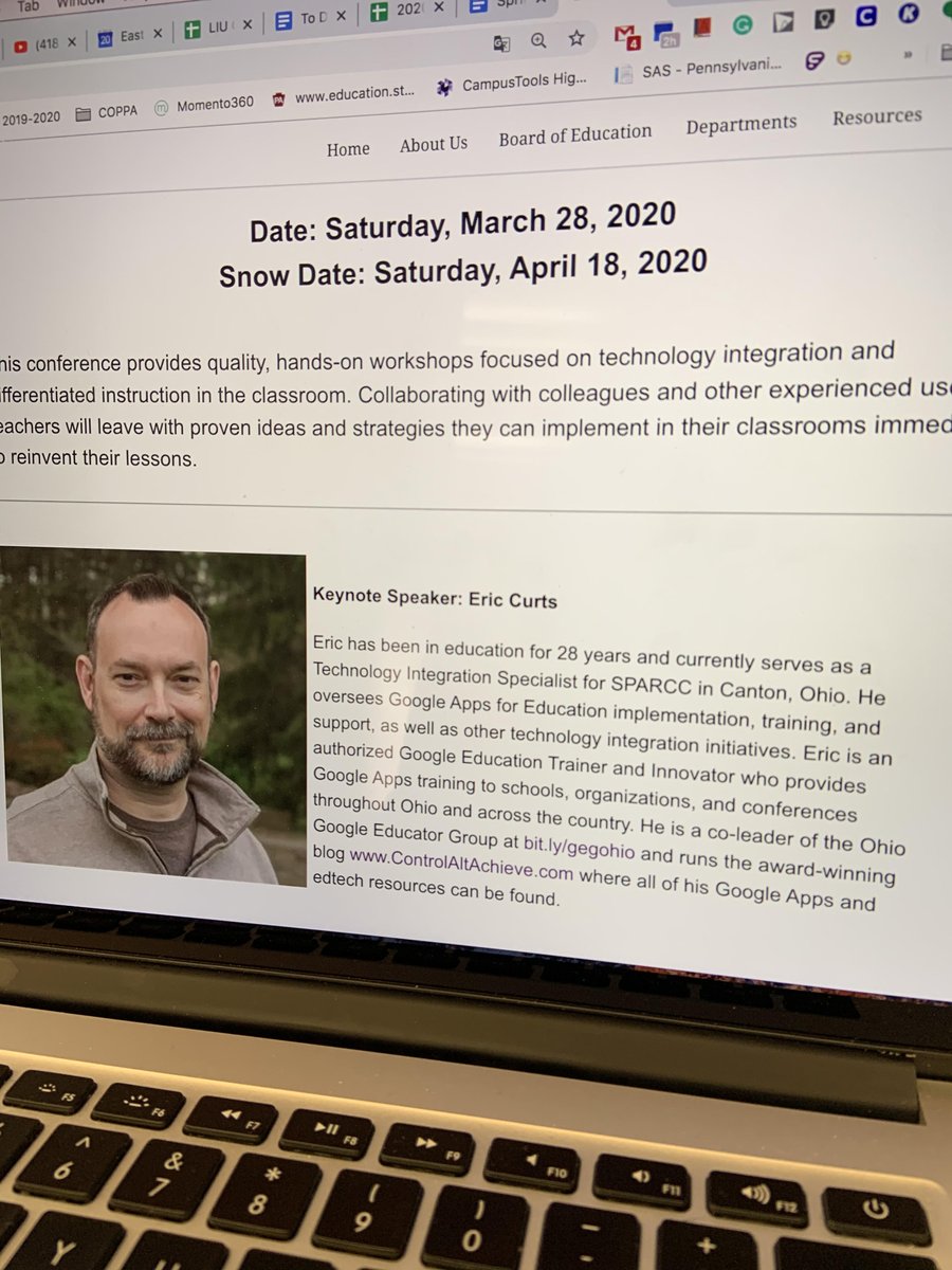 You will not want to miss out on this year's Spring Into Technology 2020! Eric Curts controlaltachieve.com is our guest keynote speaker! <a href="/ericcurts/">Eric Curts</a> #esasd_SIT
