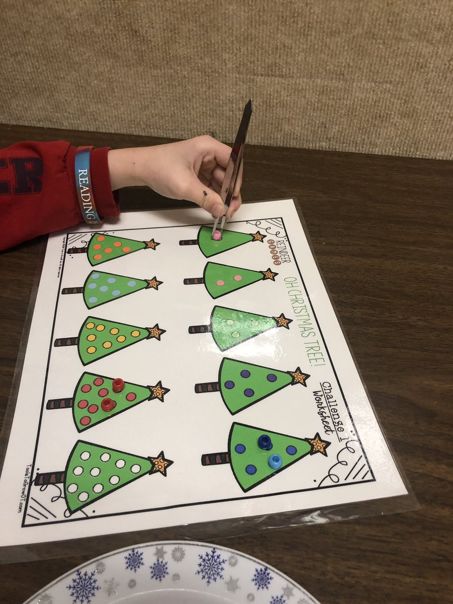 OTbethy's tweet photo. Christmas fine motor fun this week https://t.co/5rpGjuaJ6f