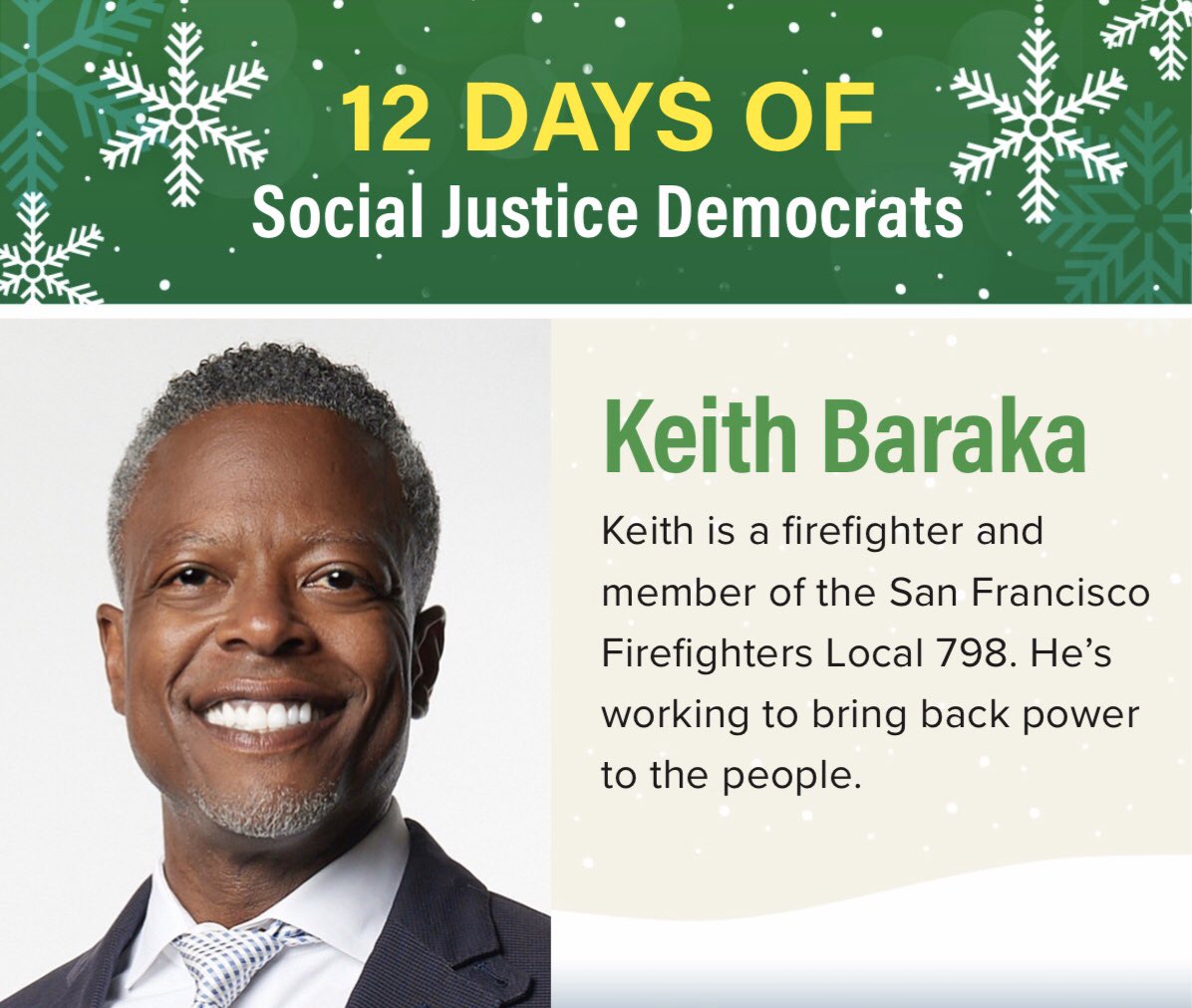 SFDems4Justice's tweet photo. On the 8th day of ​12 days of Social Justice Democrats​, we have Keith Baraka and Gordon Mar running to represent the westside! Be sure to vote on March 3, 2020. https://t.co/gK4b3RisOI