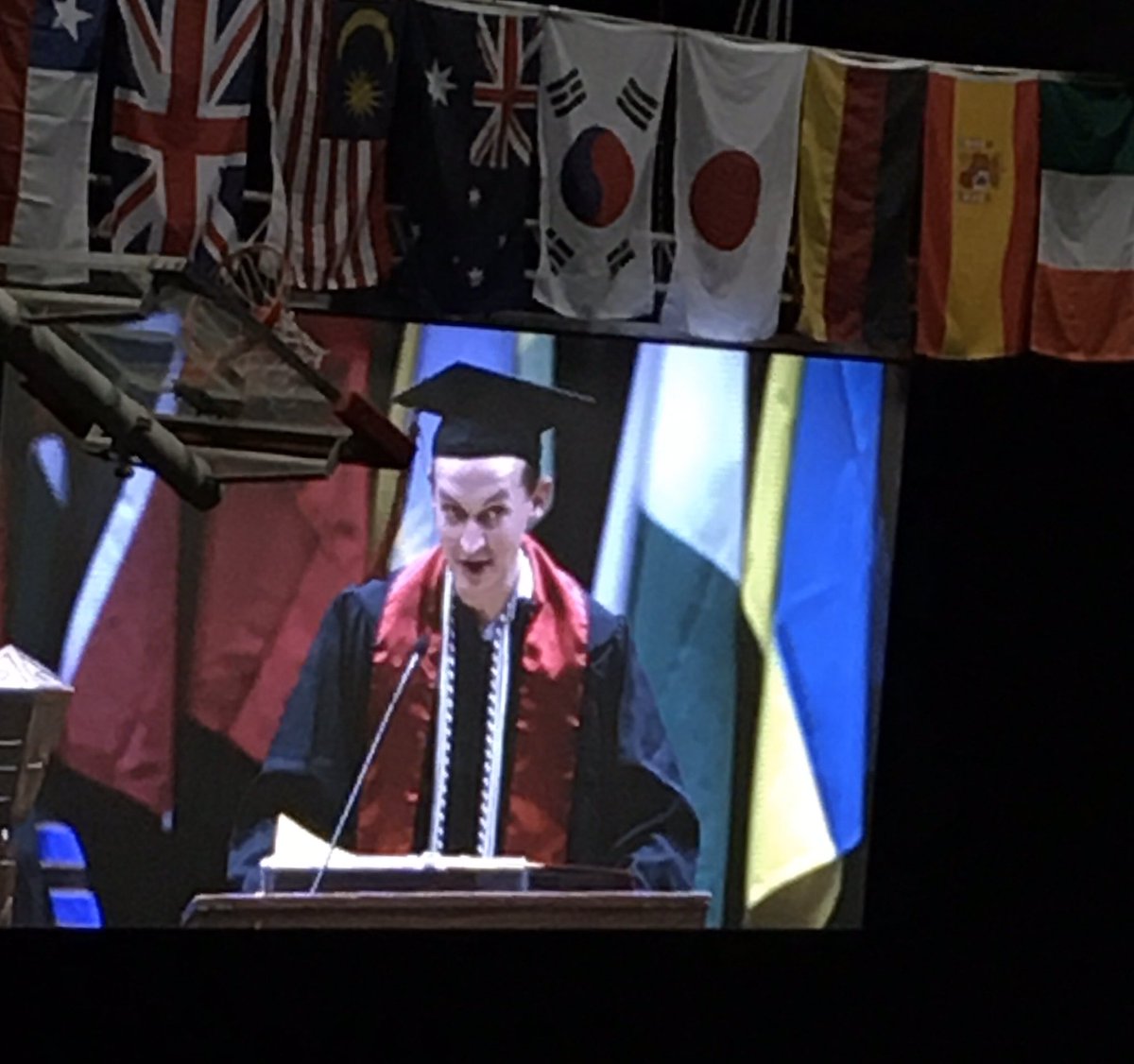 SRR graduate Brandon Askin delivering the student commencement address at SCSU. His story of service, family, struggle and success makes us proud! <a href="/isd47/">Sauk Rapids-Rice Public Schools</a> <a href="/MrNohner/">Karl Nohner</a>