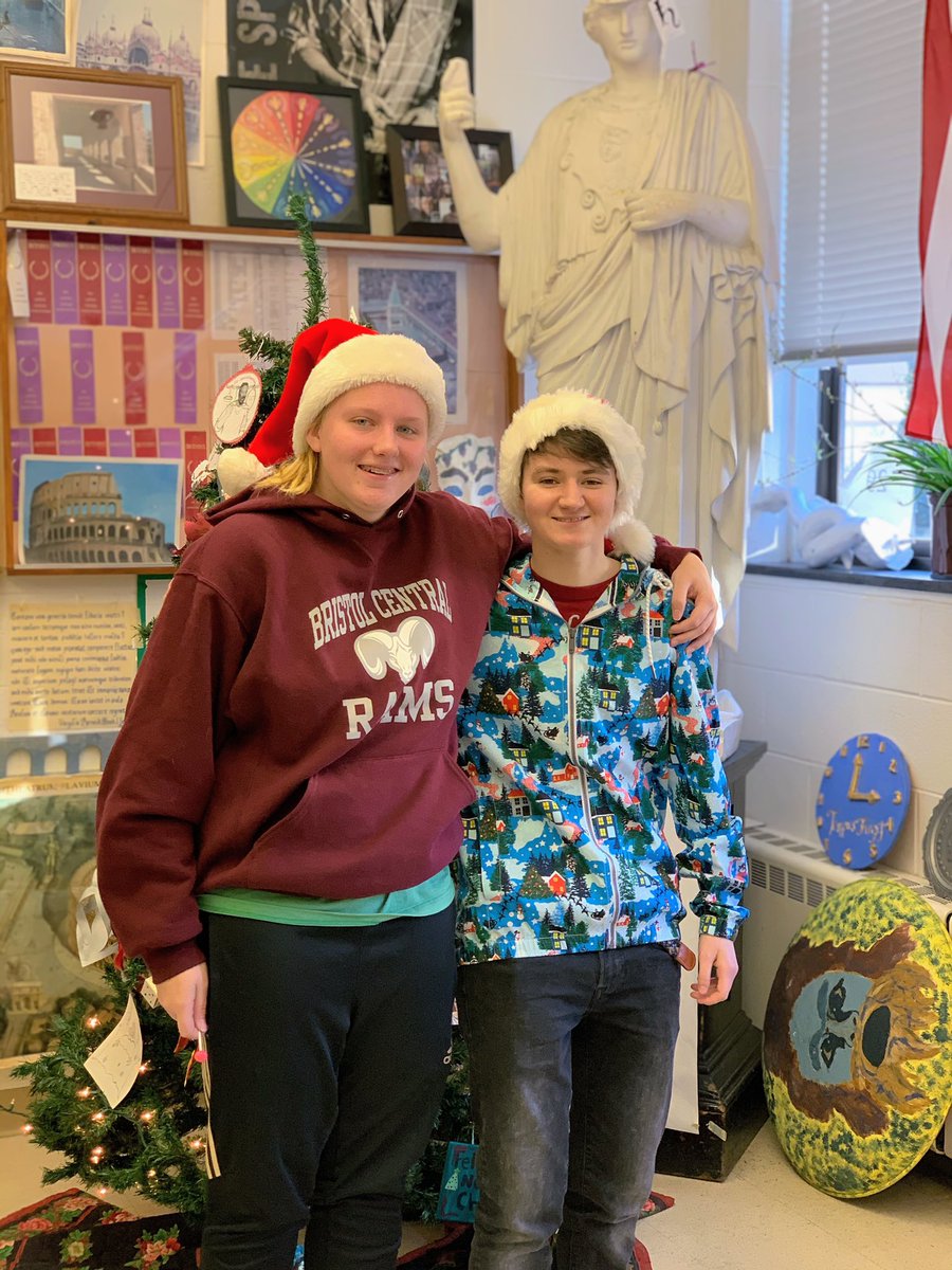 BCHSmagistra's tweet photo. Io Saturnalia! #BCHSLatin students are celebrating day 2 of this ancient midwinter festival in honor of the god Saturn the way the Romans did. #Saturnalia #LatinRocks @BCHSprincipal @MrBroderickBCHS https://t.co/hspNr8Lw16