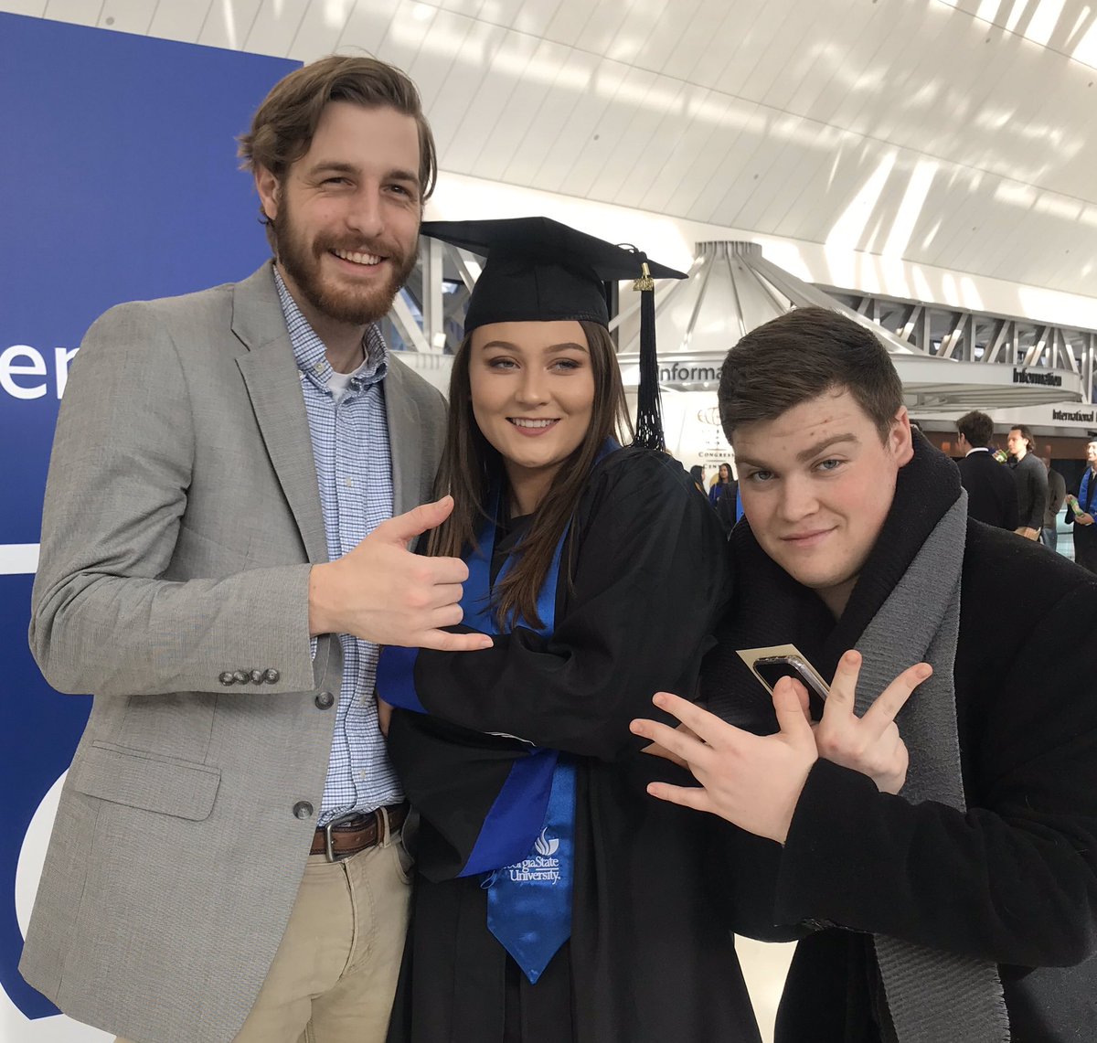 nickitheroadie's tweet photo. Big Day! Madison gets it done in 3 years! #GSU19 love you! So proud! https://t.co/9SeFljjT1I