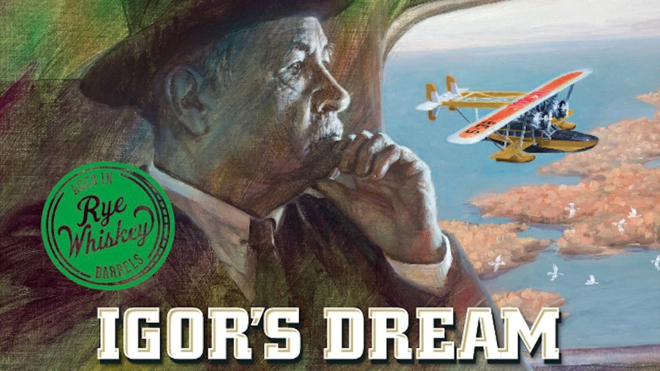 It’s official, Igor’s Day will be held at Two Roads on Jan. 25, 2020! We continue our beloved tradition of honoring our hometown &amp; national hero, aviation pioneer, Igor I. Sikorsky w/ our 8th anniversary edition of Igor’s Dream Russian Imperial Stout aged in Rye Whiskey Barrels!