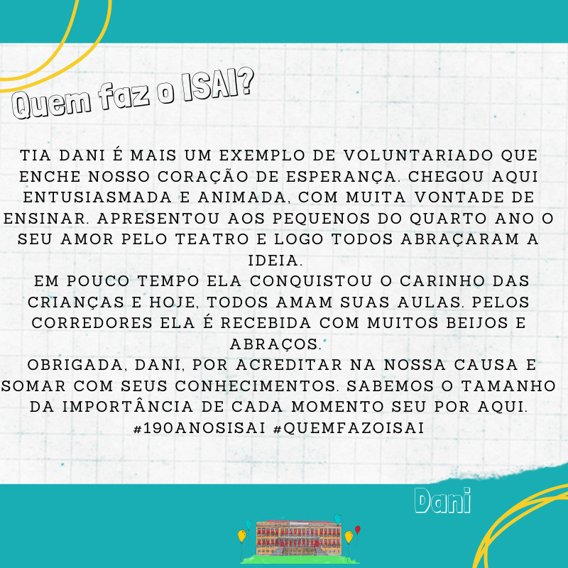 InstitutoIsai's tweet photo. ❤ #quemfazoISAI #190anosISAI https://t.co/xNcyrEtWQA