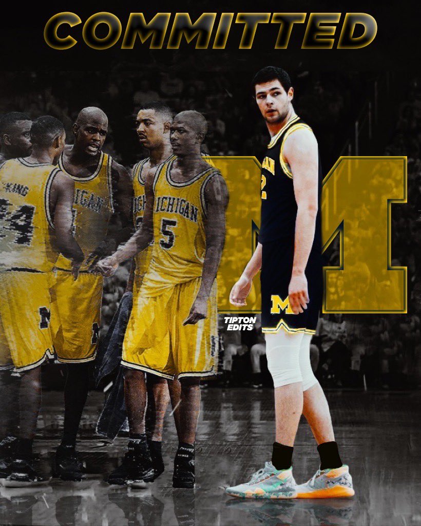 JoeTipton's tweet image. 2020 Top-40 Prospect Hunter Dickinson is headed to Michigan. 

@H_Dickinson24