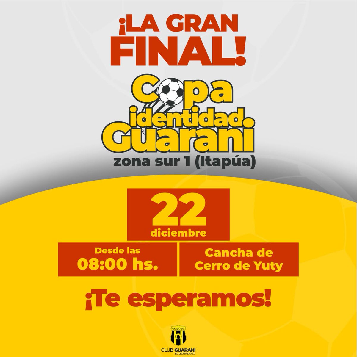 IdentidadGuara1's tweet photo. ¡Atención! ⚽💛⚫ https://t.co/HT3ZEg6XF1