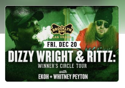 fusicology's tweet image. Tonight Las Vegas #WinnersCircleTour ft. Dizzy Wright &amp;amp; Rittz @BBowlVegas bit.ly/2EmQ1zh #WinnersCircle #DizzyWright #Rittz #BrooklynBowl #Vegas @DizzyWright @therealRITTZ