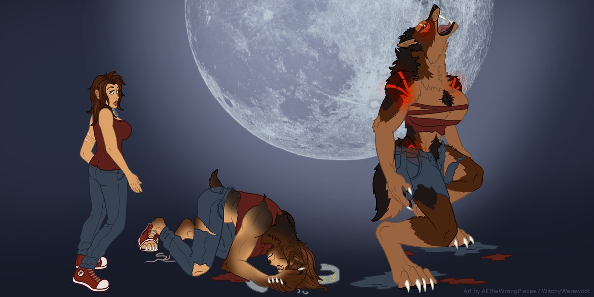 Werewolf transformation sequence for @RecurrentArt :3 I’ve drawn this girl ...