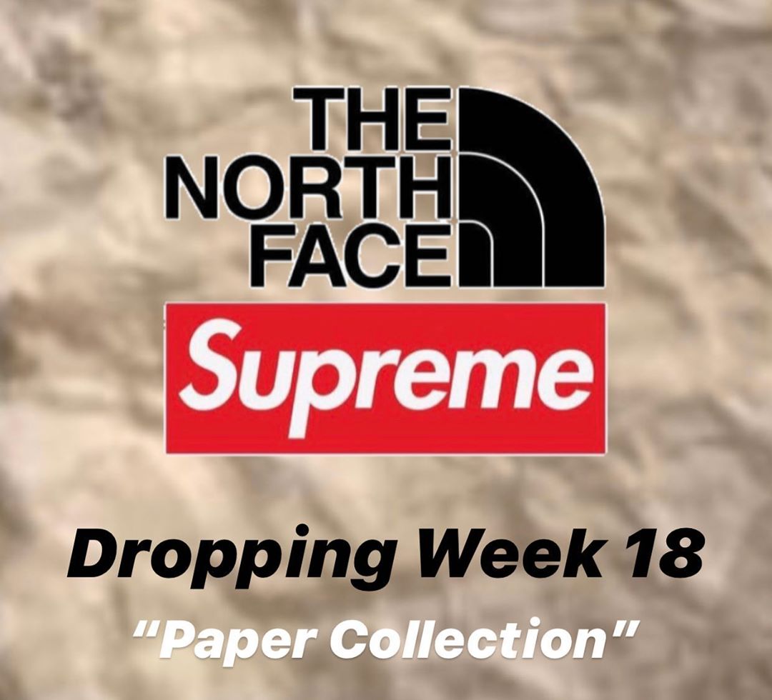 Twitter இல Godmeetsfashion Supreme The North Face Paper 19aw コラボコレクションが12月28日 土 Week18に国内発売予定 T Co Lxwy3xmkxl シュプリーム ノースフェイス