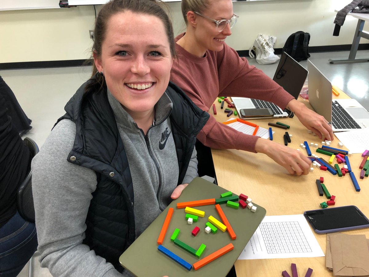 KTS Teachers spent an inspiring morning learning about the power of Cuisenaire rods to deepen students' mathematical inquiry! #WeAreCBE #CBEMath #yyccbe #yyCBEdu