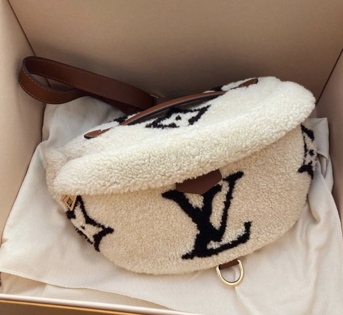 lv teddy bumbag brown