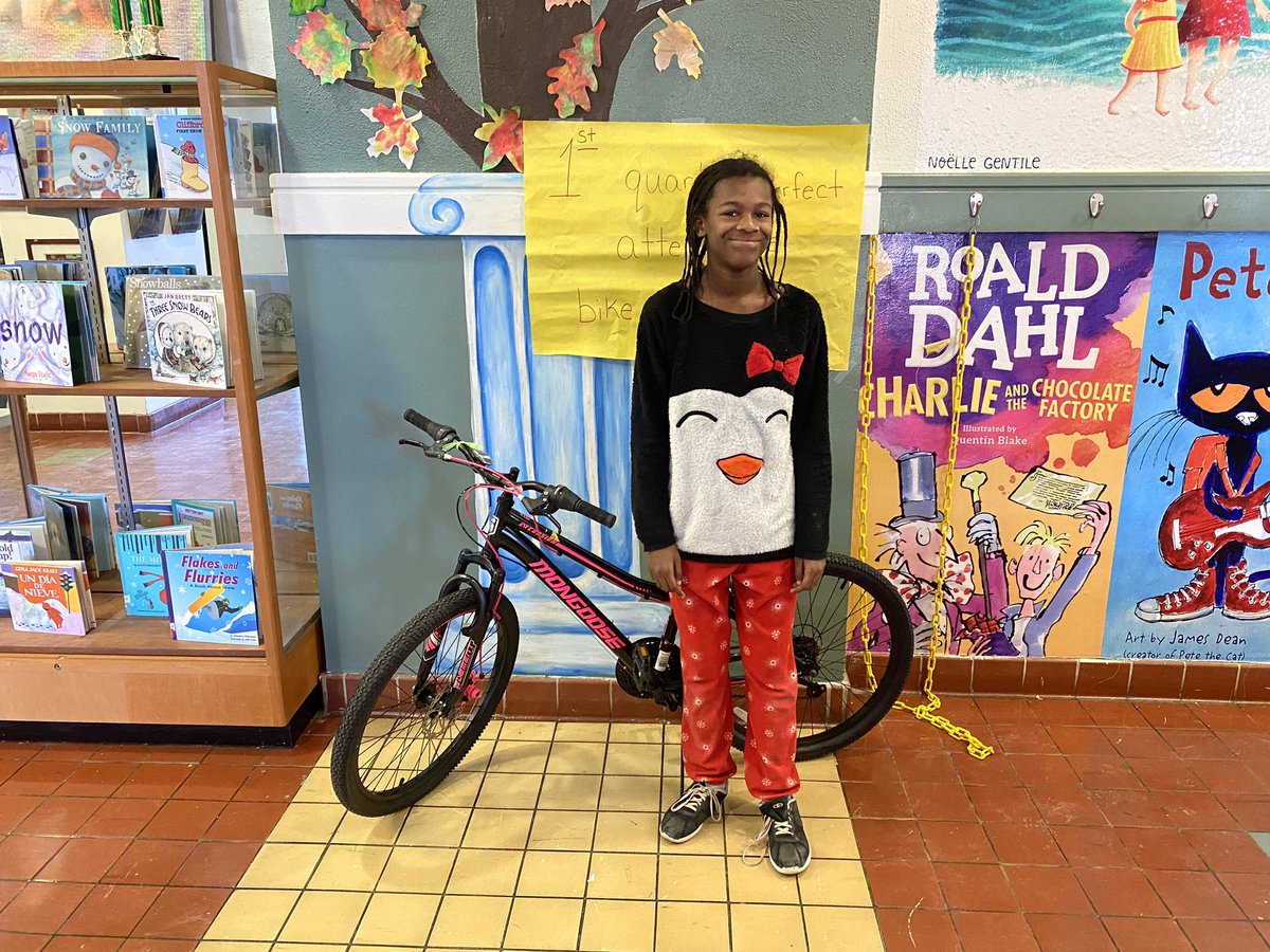 Congratulations to our first Perfect Attendance Bike Raffle winner for the first quarter. Attendance matters! Thank you to <a href="/AlbanyCountyDA/">Albany County District Attorney's Office</a> Soares for your generosity!  #allinforalbany Attendance Matters All Day Every Day!