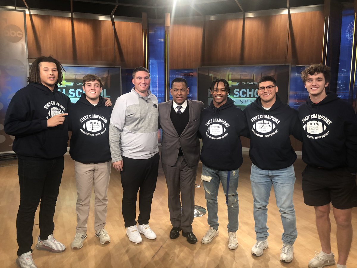 Coach Novakov (@coachnovakov) on Twitter photo Catch the 5 <a href="/parishepiscopal/">Parish Episcopal</a> <a href="/ParishSports/">Parish Athletics</a> <a href="/ParishFootball/">Parish Football</a> captains on <a href="/HSwfaa/">WFAA HS Sports</a> <a href="/JoeTrahan/">Joe Trahan</a> Chevy High School Sports Special this Sunday at 11pm! Catch the 5 <a href="/parishepiscopal/">Parish Episcopal</a> <a href="/ParishSports/">Parish Athletics</a> <a href="/ParishFootball/">Parish Football</a> captains on <a href="/HSwfaa/">WFAA HS Sports</a> <a href="/JoeTrahan/">Joe Trahan</a> Chevy High School Sports Special this Sunday at 11pm!