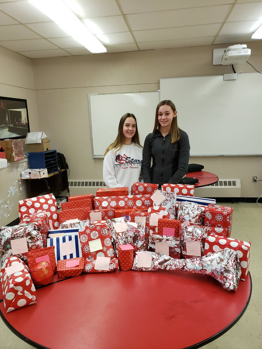 schroederms_gf's tweet photo. These wonderful students collected donations from local businesses and families to get gifts for kids to donate to the Salvation Army. Amazing job ladies!!!! https://t.co/o3qbqTeUzY